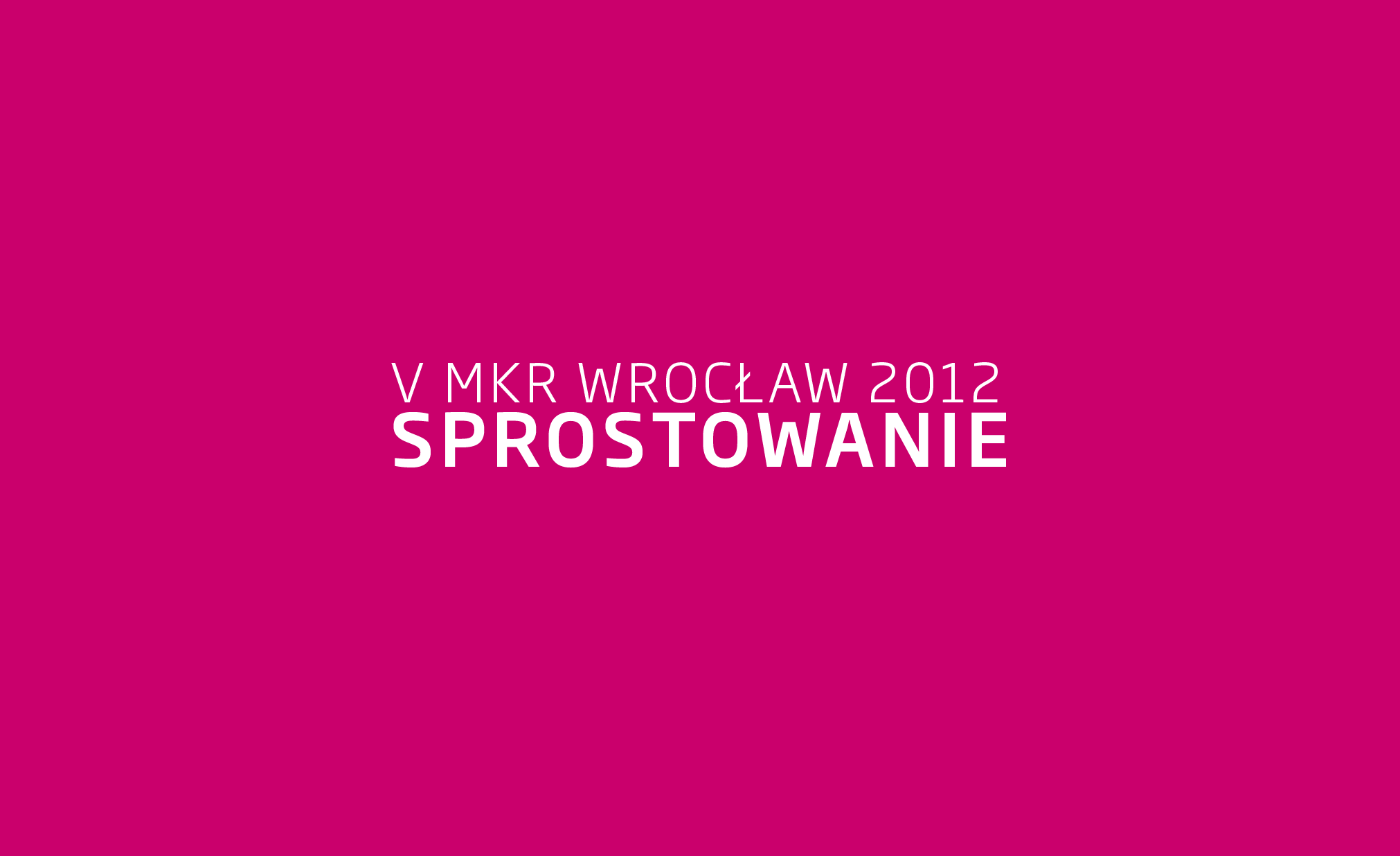 MKR sprostowanie