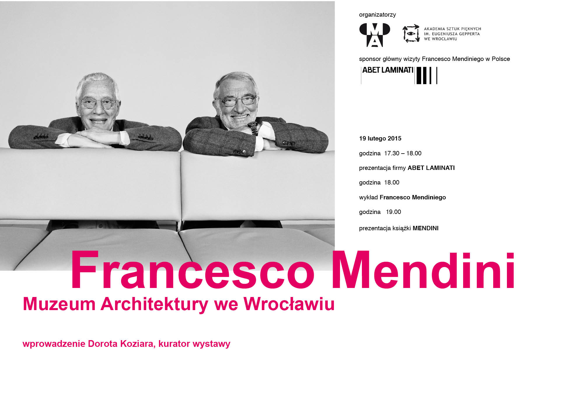 Francesco Mendini w Muzeum Architektury we Wrocławiu