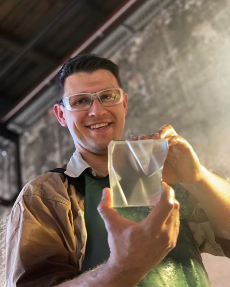 Pokazy The Lathe Riders podczas Glass Art Society 2024 w Berlinie, zdj. Paweł Palewicz