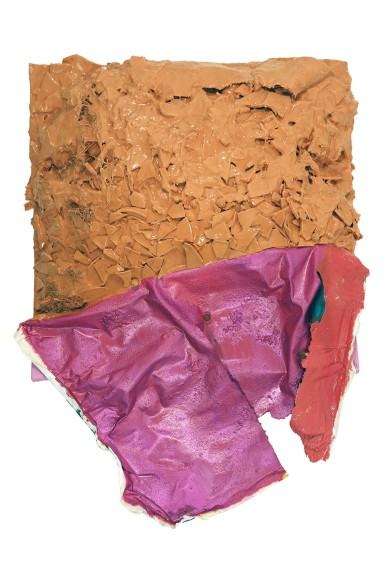 Bartosz Kokosiński, Potrzaskany 2, 2019_2020, żywica, silikon, olej, płótno i inne