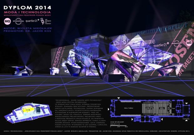 Wioleta Mikołajek, Dyplom, Przestrzeń pokazu mody Moda i Technologia Wioleta Mikołajek, Dyplom, Przestrzeń pokazu mody Moda i Technologia