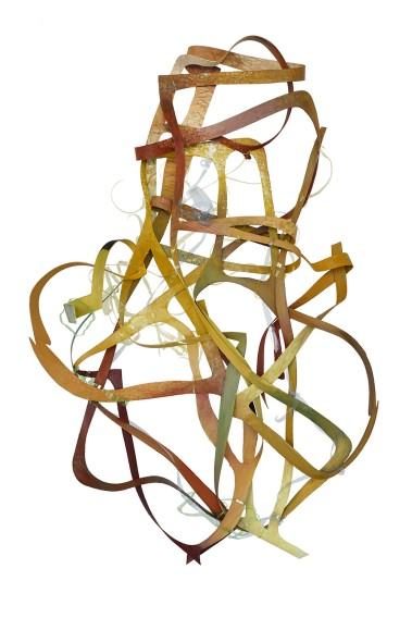 Bartosz Kokosińki, Szkielet pejzażu, Kongo, 2019,olej na tekturze, 109 × 71 × 17 cm