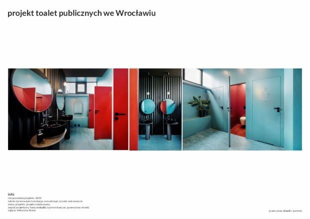 Zespół projektowy Przemysław Słowik, Szymon Hanczar, projekt toalet publicznych we Wrocławiu, zdj. Meluzyna Studio Zespół projektowy Przemysław Słowik, Szymon Hanczar, projekt toalet publicznych we Wrocławiu, zdj. Meluzyna Studio