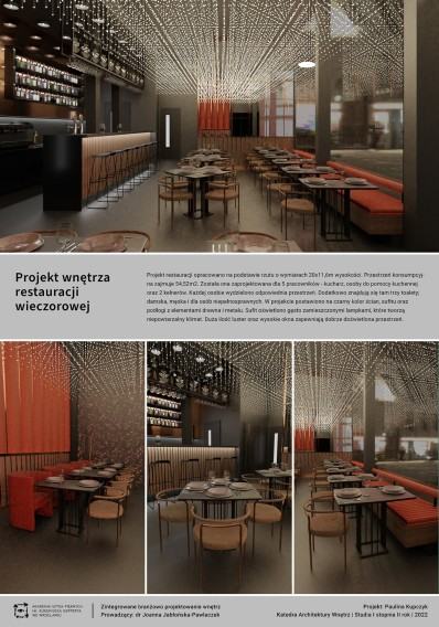 Paulina Kupczak, Projekt Restauracji, semestr IV, rok akademicki 2021-2022