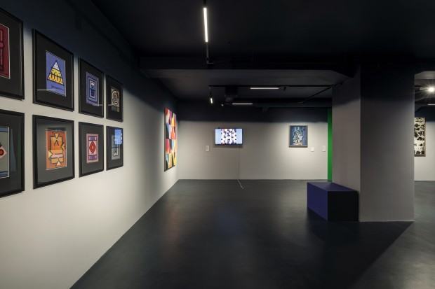 Sebastian Sobótka, praca „Żywy obraz” w ramach V4 Abstracion interactive, KAF, Wrocław, zdj. Jerzy Wypych