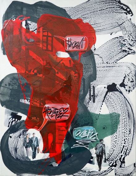 Miasto, 70x90 cm, akryl na płótnie, 2020