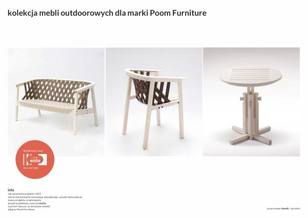 Zespół projektowy Przemysław Słowik, Szymon Hanczar, kolekcja mebli outdoorowych dla marki Poom Furniture, zdj. Poom Furniture Zespół projektowy Przemysław Słowik, Szymon Hanczar, kolekcja mebli outdoorowych dla marki Poom Furniture, zdj. Poom Furniture