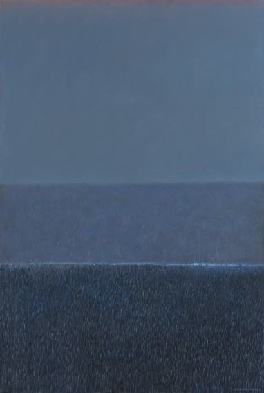 Stanisław R. Kortyka, Wieczorna pieśń traw, olej, płótno, 91x62 cm, 2020, zdj. Czesław Chwiszczuk