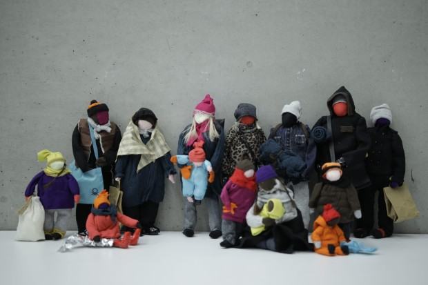 Marta Borgosz, Goście, obiekt tekstylny, 2022 