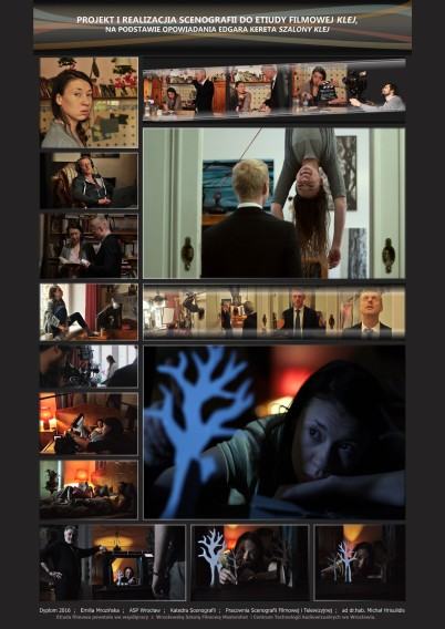 Emilia Mrozińska, etiuda filmowa klej, dyplom, 2017