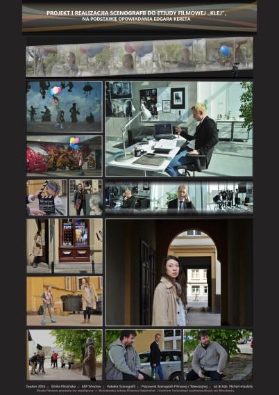 Emilia Mrozińska, etiuda filmowa klej, dyplom, 2017