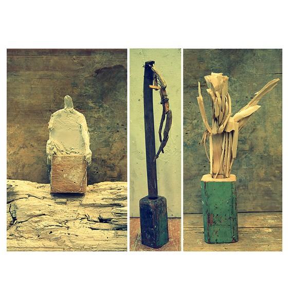 Marianna Syska, rzeźba w glinie i drewnie, zdj. autorka, 2014 Marianna Syska, rzeźba w glinie i drewnie, zdj. autorka, 2014