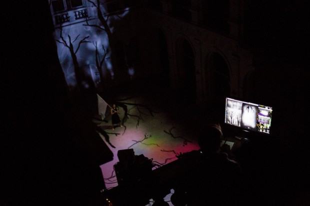 Sebastian Siepietowski, rysunek live do spektaklu Don K