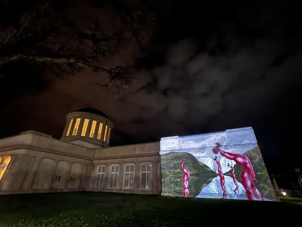 LAACT3.0, Krajobraz wyświetlany na elewacji Pawilonu 4 Kopuł we Wrocławiu, autor Jeremy Griffaud