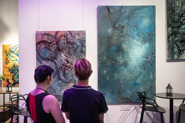 Otwarcie wystawy dyplomowej Karoliny Matuszewskiej, pt. Dracopolis, zdj. Michał Pietrzak