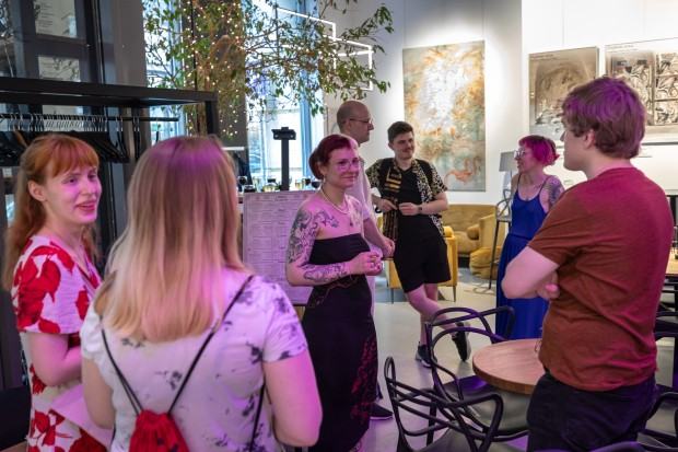 Otwarcie wystawy dyplomowej Karoliny Matuszewskiej, pt. Dracopolis, zdj. Michał Pietrzak