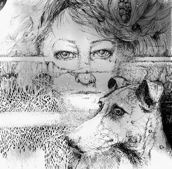 Prof. Elżbieta Wernio akwaforta_miedz_autoportret_pies_wernio_0.jpg