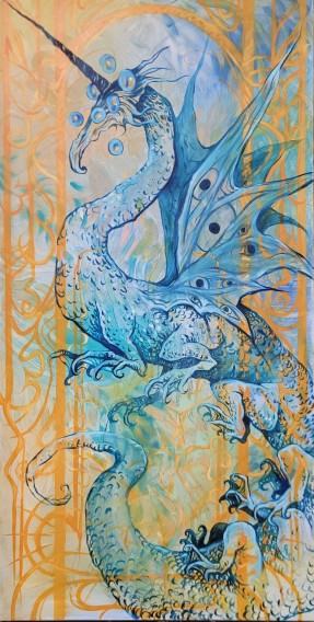 Karolina Matuszewska, Alidragon, 160x80 cm, olej na płótnie