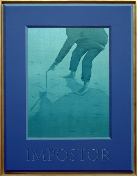 Arkadiusz Karapuda, Impostor, 2024 (olej i akryl na płótnie. Wymiary: 116 × 89 cm)