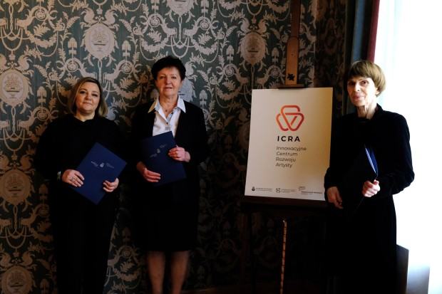 Podpisanie porozumienia pomiędzy ASP, AMKL i AST związanego z projektem ICRA, czyli Innowacyjne Centrum Rozwoju Artysty.