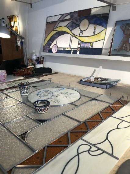 Paryż, wizyta w Pracowni L'ame du Vitrail, Marie Pierre