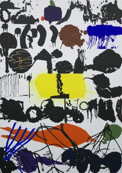 ZEITGEIST IV, olej, akryl, płótno, 19x135 cm, 2020