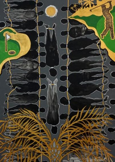 Jacek Zachodny, Cykl Emigranci – Przewóz niewolników, 140x120 cm