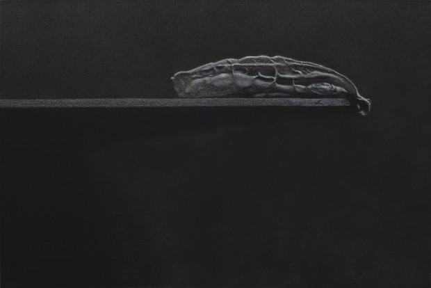 Konrad Chojnowski-Smagorowicz, Zniszczona II [Tribute to Alina Szapocznikow], 2023 - 2024 (akryl, olej, płótno. Wymiary: 60 × 90 cm)