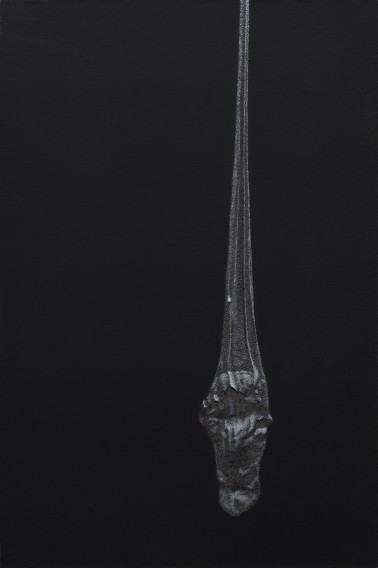 Konrad Chojnowski-Smagorowicz, Zniszczona I [Tribute to Alina Szapocznikow], 2023 - 2024 (akryl, olej, płótno. Wymiary: 90 × 60 cm)