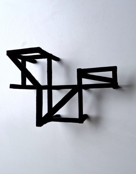 Marek Kulig, Constellatio – Constructione,  assemblage, czarny aksamit, obraz poglądowy Marek Kulig, Constellatio – Constructione,  assemblage, czarny aksamit, obraz poglądowy