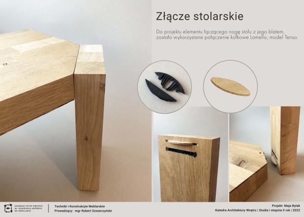 Maja Bylak, Złącze stolarskie Maja Bylak, Złącze stolarskie