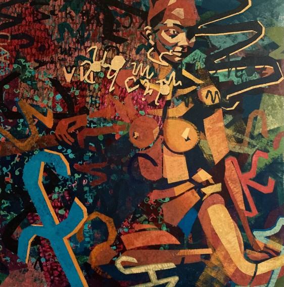 Maria Kąkol, disharmony, 2021, technika akrylowa na desce, 80x80 cm, zdj. autorka Maria Kąkol, disharmony, 2021, technika akrylowa na desce, 80x80 cm, zdj. autorka