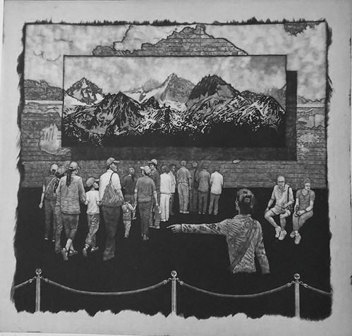 Nature Lovers, mezzotinta, 41 x 38cm, 2024