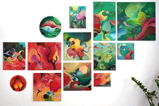 Patrycja Mastej, wystawa Czułe Pnącza, Galaria Entropia, zdj. Wojtek Chrubasik