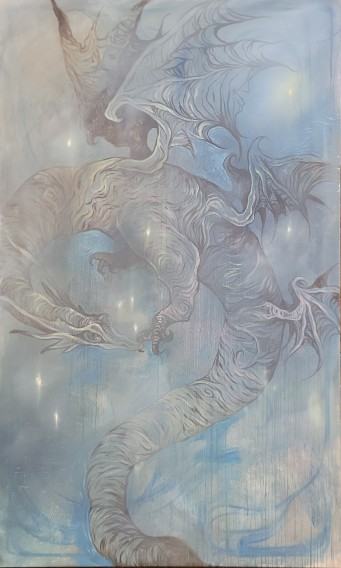 Karolina Matuszewska, Pomiędzy, 120x200 cm, olej na płótnie