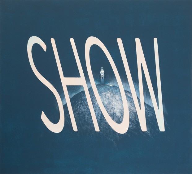 Przemysław Pintal, Show II, akryl i druk na płótnie,  2017