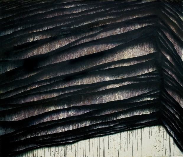 Jarosław Grulkowski, Przekrój poprzeczny przez wnętrze chmury, 200x 170 cm