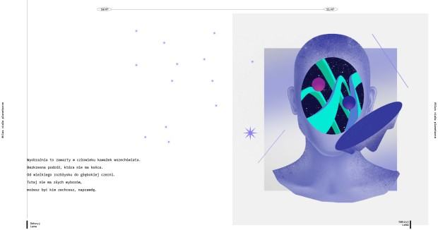 Sandra Ignatowicz, projekt dyplomowy pt. “Między-Gwiezdnik – Zobrazowanie twórczości Stanisława Lema poprzez zbiór ilustrowanych form graficznych