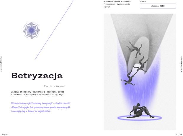 Sandra Ignatowicz, projekt dyplomowy pt. “Między-Gwiezdnik – Zobrazowanie twórczości Stanisława Lema poprzez zbiór ilustrowanych form graficznych