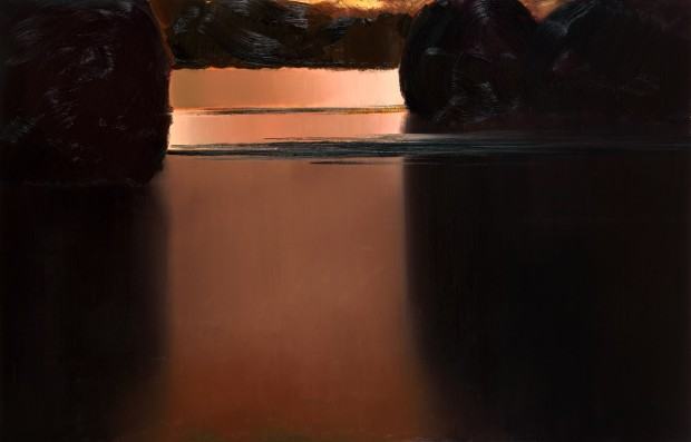 Stanisław Baj _ Rzeka Bug _ olej na płótnie