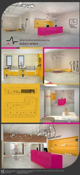 Projekt przychodni weterynaryjnej, autor M. Goliczewska Projekt przychodni weterynaryjnej, autor M. Goliczewska