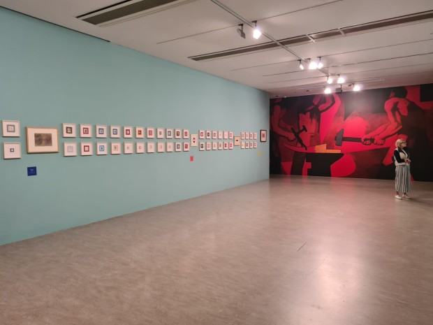 Fragment wystawy pt. Fangor Fragment wystawy pt. Fangor