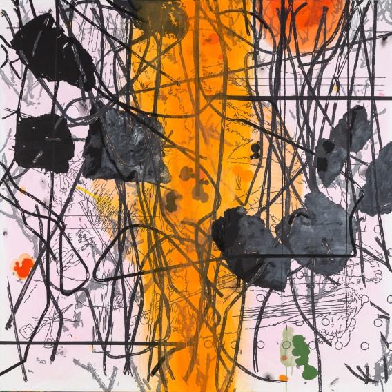 ZEITGEIST IV, olej, akryl, płótno, 150x150 cm, 2020