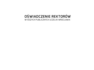 Oświadczenie Rektorów