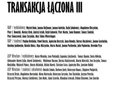 TRANSAKCJA ŁĄCZONA III