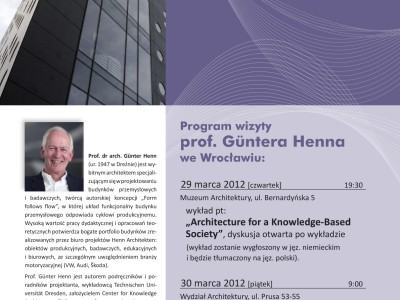 Prof. Günter Henn we Wrocławiu