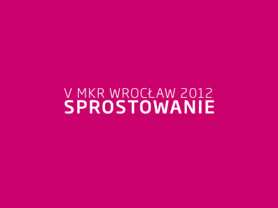 MKR sprostowanie