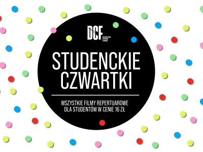 Grafika promująca Studenckie Czwartki w kinie DCF