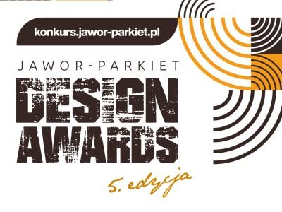 Grafika promująca 5. edycję kreatywnego konkursu Jawor-Parkiet Design Awards