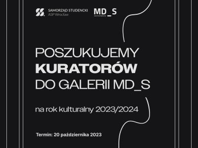 Konkurs na stanowisko kuratora Galerii Md_S 